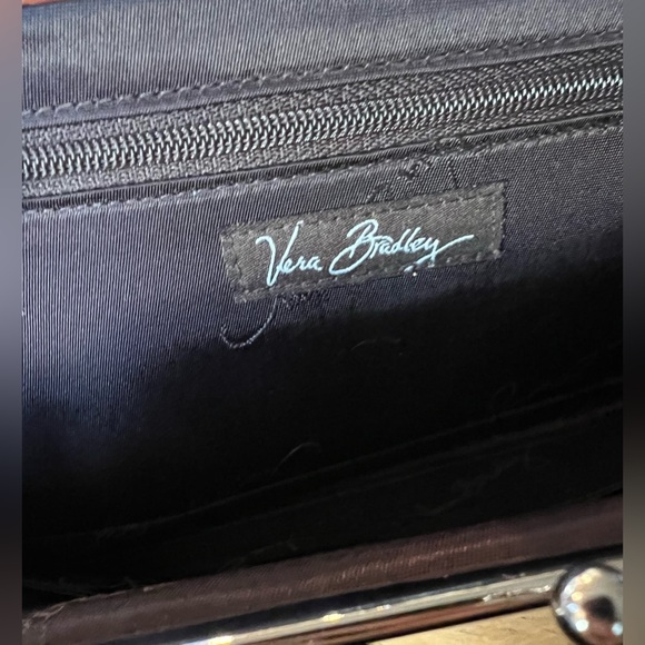 Vera Bradley Double Kiss Lock Clutch Wallet Puccini Retired Pattern Floral - Picture 8 of 10